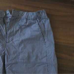 GAP Navy and White Striped Trousers